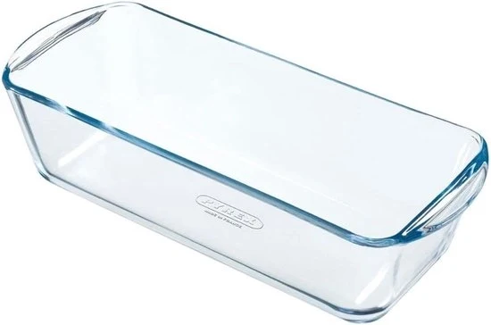 Stampo trasparente a forma di torta - adatto per dolci - 1 pezzo - vetro - 28 x 11,5 x 7,5 cm