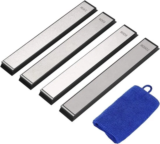Set di pietra abrasiva diamantata - 4 pezzi per coltelli da cucina - versatile e duraturo