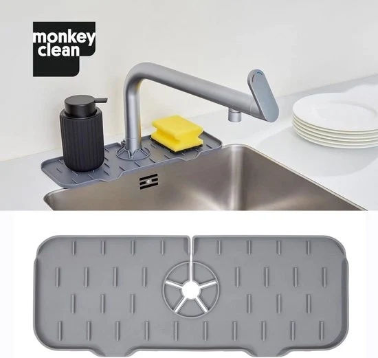 Mat di assorbimento in silicone - mat di raccolta acqua - 1 pezzo - grigio