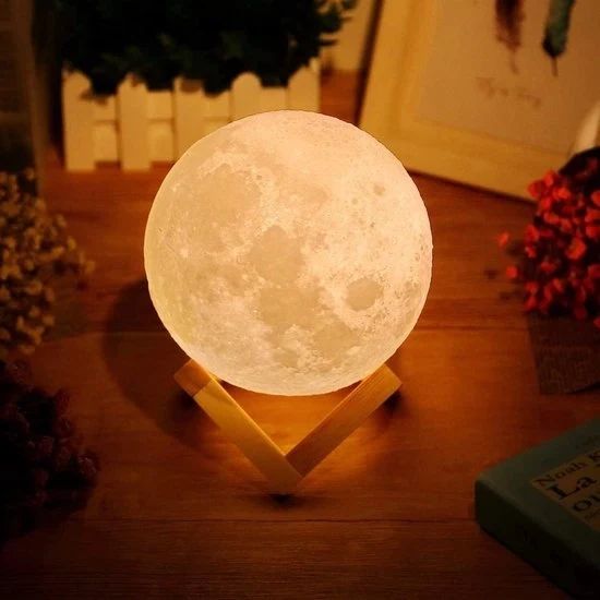 Lampada da Terra - LED Lampada da Notte - Lampada da Notte con Controllo Tattile - 18D x 17B x 16H cm - Colori Dimmabili