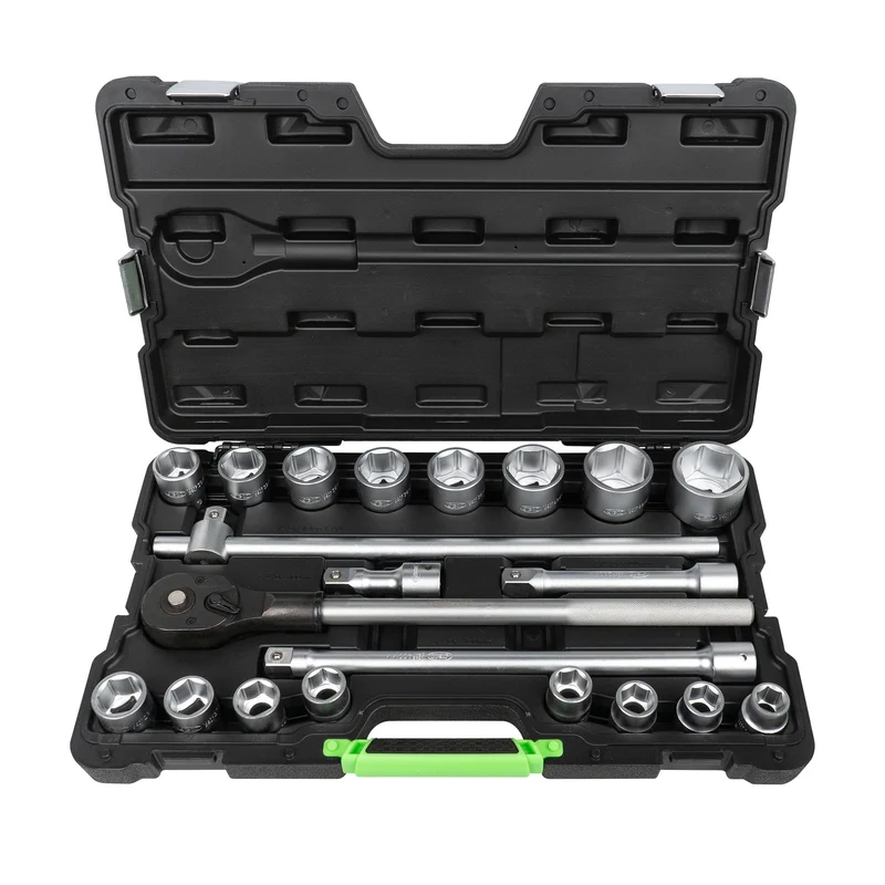SET DI UTENSILI DA 21 PEZZI CON BUSSOLE ESAGONALI DA 3/4" – FINITURA ZINCATA 53727 JBM