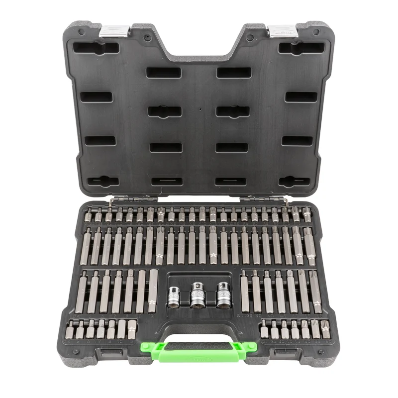 VALIGETTA DI 75 PEZZI CON INSERTI ESAGONALI, XZN, RIBE, TORX E TORX INVIOLABILI 1/2" E 3/8" 52550 JBM