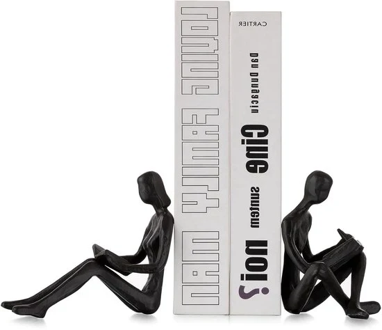 Sostegni Decorativi per Libri - Supporti in Acciaio per Libri Grossi - 2 Pezzi - Moderno - Metallo
