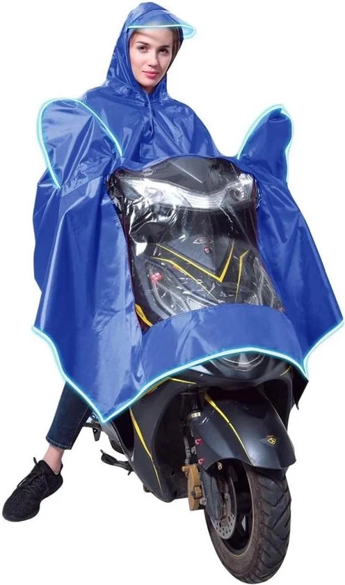 Cappuccio impermeabile per moto e scooter - sicuro e confortevole - 1 pezzo - nero - poliestere