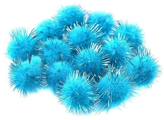 Mini-Pomponi 250 pezzi - Accessori da ricamo soffici - Sferette da 20 mm - Polipropilene non tossico - Adatto per decorazioni DIY - Pomponi da ricamo