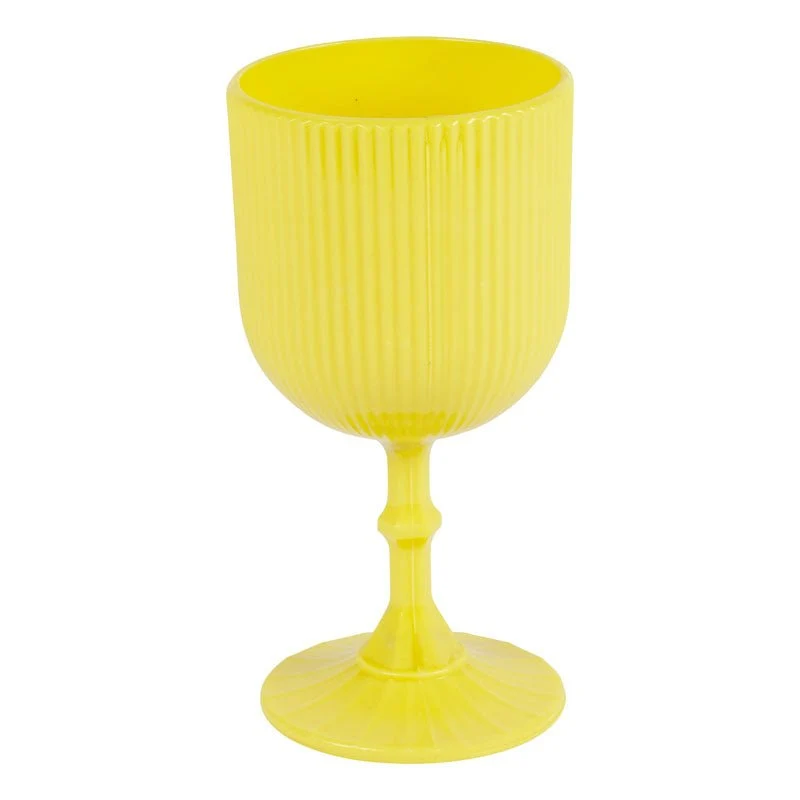 Calice vino decorativo giallo 17cm