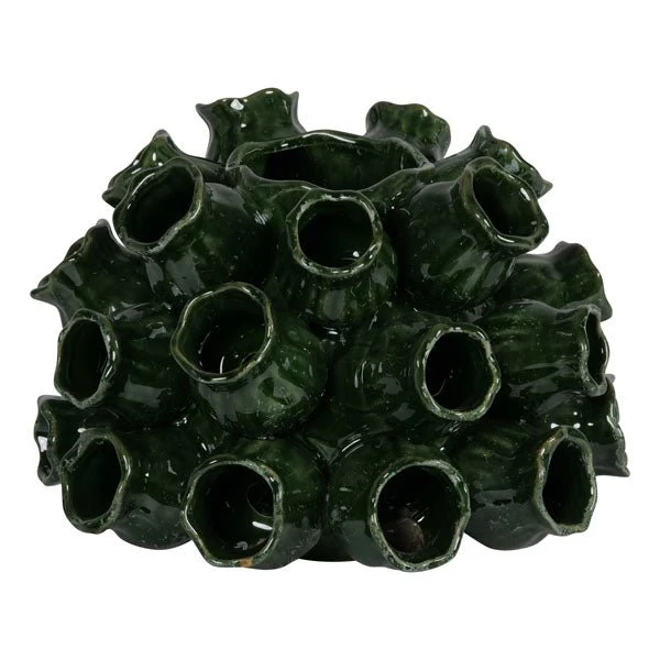 Tulipaniera in Ceramica Verde Ø 28