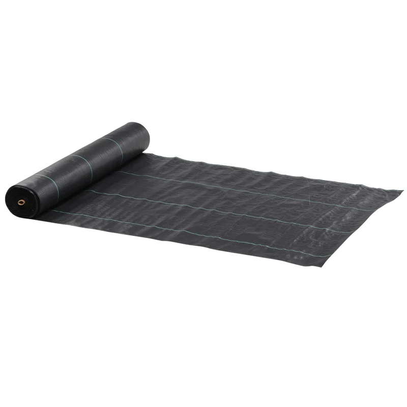 Telo per Pacciamatura 50x2 m Traspirante e Anti-UV in Polipropilene Nero