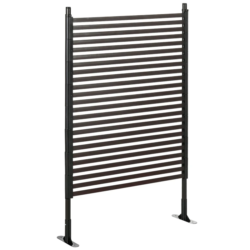 Recinzione Divisorio da Giardino 93x22x150 cm Modulabile Autoportante in Acciaio Marrone