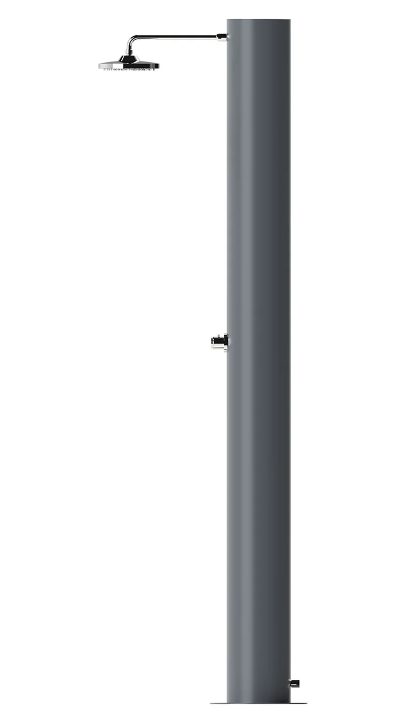 Doccia Solare da Giardino 70 L Soffione Eco Rain e Miscelatore Temporizzato Arno TA Grigio Ardesia