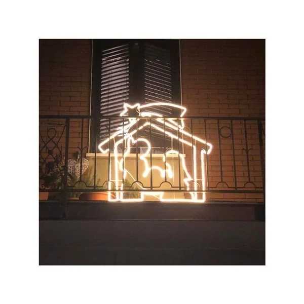 Decoro lotti 40472 sagoma presepe neon bifacciale