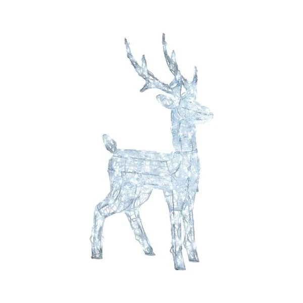 Sagoma luminosa natale lotti 80201 renna 3d bianco