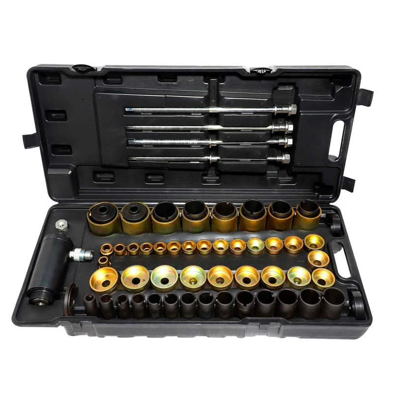 SET IDRAULICO PER L'ESTRAZIONE/INSTALLAZIONE DI SILENT BLOCK E CUSCINETTI (63PCS) 55003 JBM