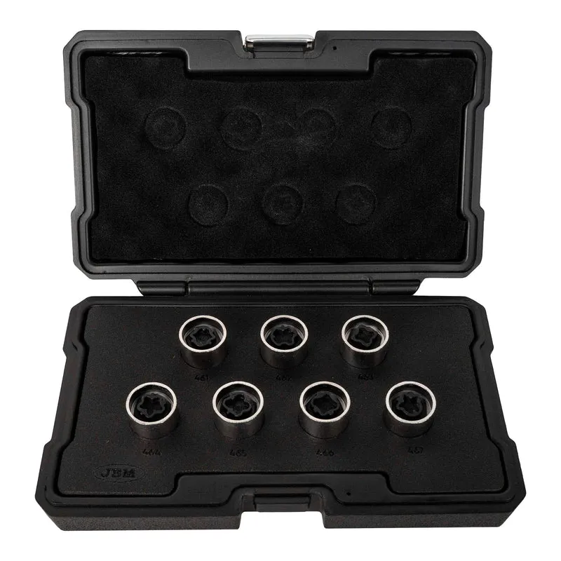 SET DI 7 CHIAVI PER BULLONE DI BLOCCO RUOTA PER OPEL/VAUXHALL 54811 JBM
