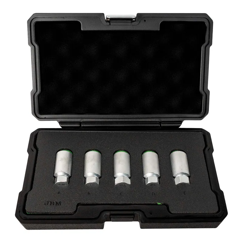 SET DI 5 CHIAVI A BUSSOLA PER BULLONI DI BLOCCO RUOTA PER TESLA 3, S, X 54823 JBM