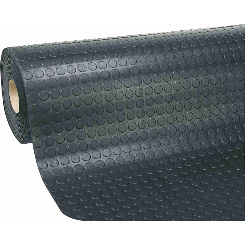 Pavimento bullonato antiscivolo in PVC antracite