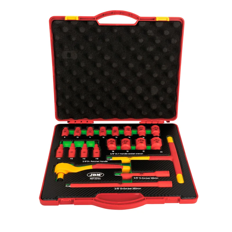 VALIGETTA DI UTENSILI ISOLATI 20 PEZZI DA 3/8" JBM 53154