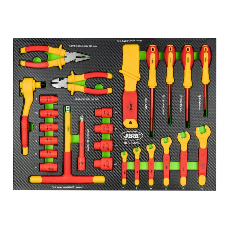 MODULO IN EVA CON UTENSILI ISOLATI VDE 25 PEZZI 54093 JBM