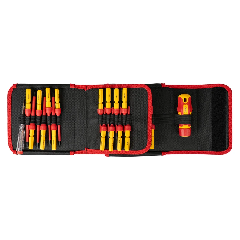 SET DI CACCIAVITI INTERCAMBIABILI ISOLATI DA 25 PEZZI 54562 JBM