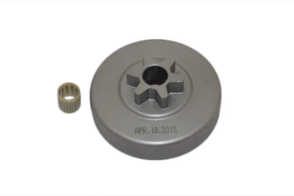 Kit rocchetto pignone campana frizione 3/8 motosega originale Emak, Efco 131, 132 s Oleomac 931, 932