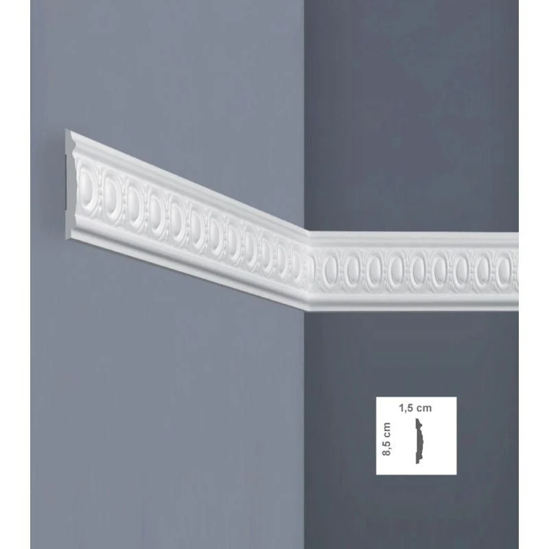 Cornice Decorativa EW7L in Polistirene per Pareti e Soffitti | Bovelacci -5pz