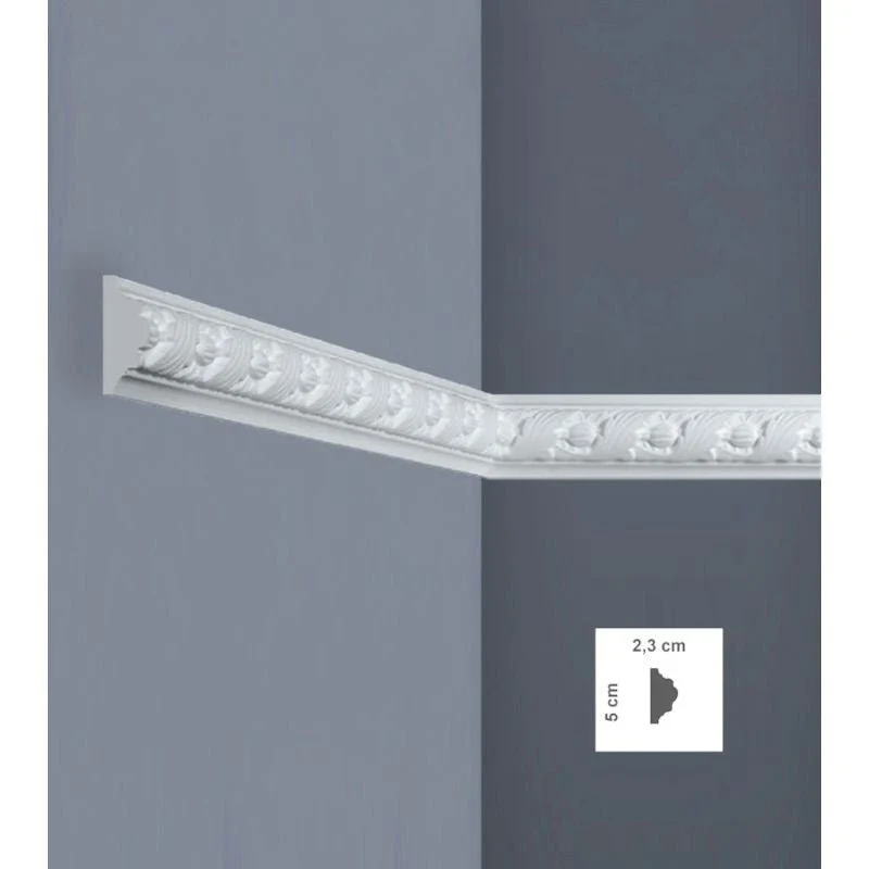 Cornice Decorativa EW3L in Polistirene per Pareti e Soffitti | Bovelacci -5pz
