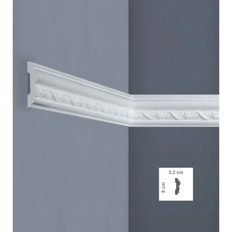 Cornice Decorativa EW0L in Polistirene per Pareti e Soffitti | Bovelacci -5pz
