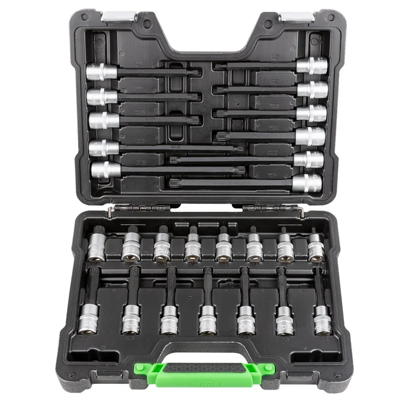 VALIGETTA DI 26 PEZZI CON INSERTI A 12 DENTI 1/2" 52603 JBM