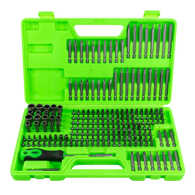 VALIGETTA DI 208 PEZZI CON INSERTI 1/4" E ADATTATORE PER CACCIAVITE 53574 JBM