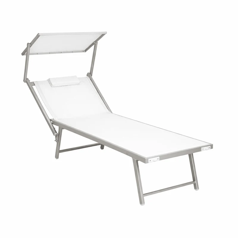 Lettino prendisole bianco Spiaggia Pro Xone