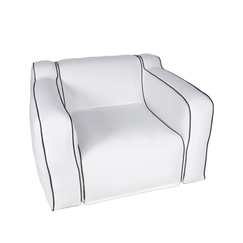 Poltrona gonfiabile da giardino bianca in Pvc