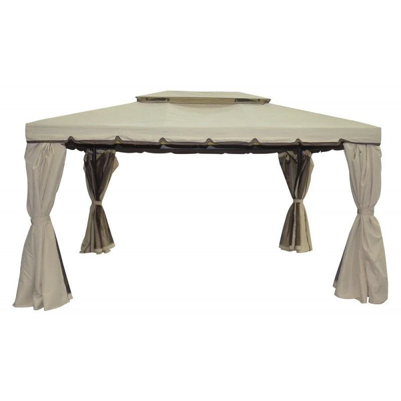 Gazebo fisso 3x4m con tende laterali Roma