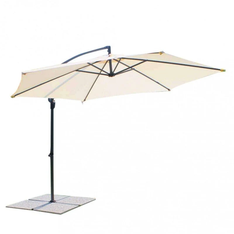 Ombrellone Eris P/L Ø 3cm Palo Nero Telo Beige