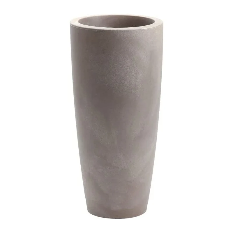 Vaso alto in resina cenere Talos Nicoli