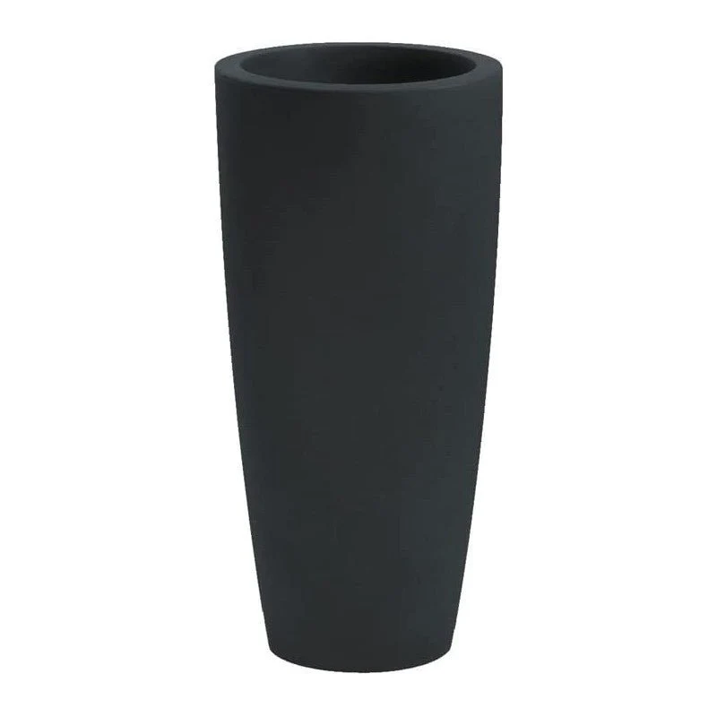 Vaso alto in resina Talos antracite Nicoli