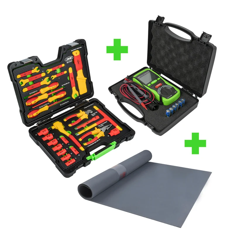 PROMO SET DI UTENSILI CON ISOLAMENTO VDE 54091 + 54114 + 54129 JBM SERIE400