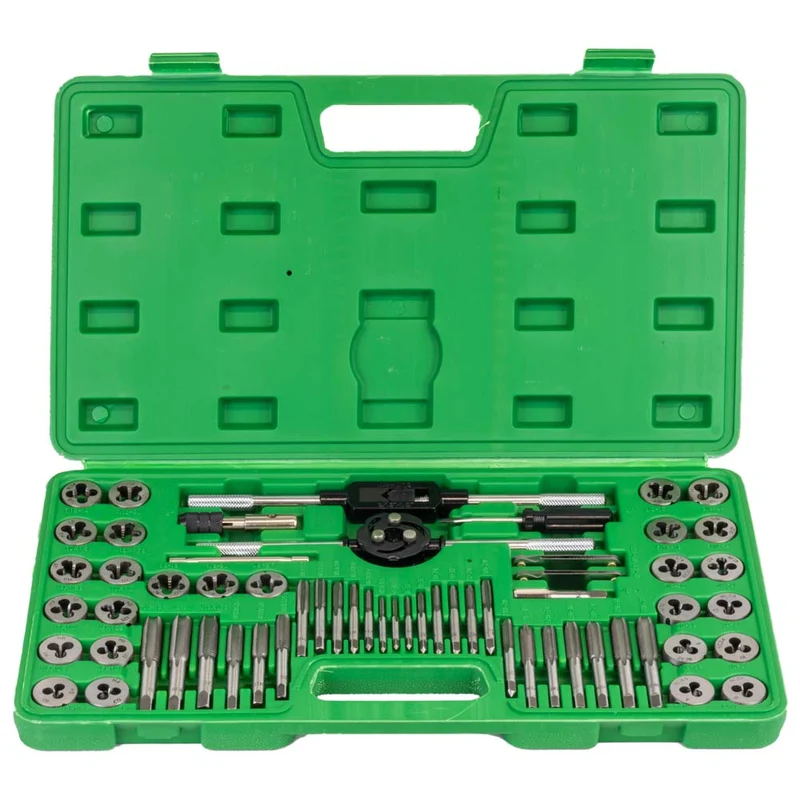 SET DI 58 PEZZI DI MASCHI E FILIERE RIVESTITI IN TITANIO METRICO E POLLICI 50793 JBM