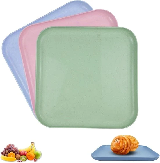 Scatola di supporto in plastica antiscivolo quadrata - 3 pezzi - 29 x 2,5 cm