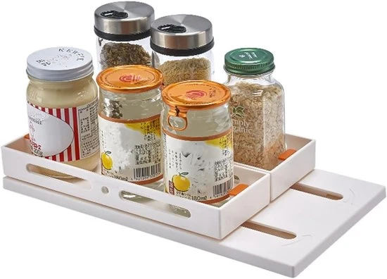 Raccoglitore di erbe - Estensibile - Molto spazio di stoccaggio - 2 pezzi - Bianco - Plastica