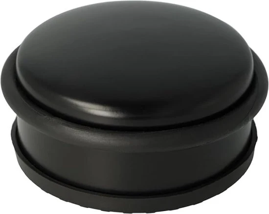 Stoppera di sicurezza rotonda in acciaio inossidabile antiscivolo 10 x 4 cm 1200 g nero