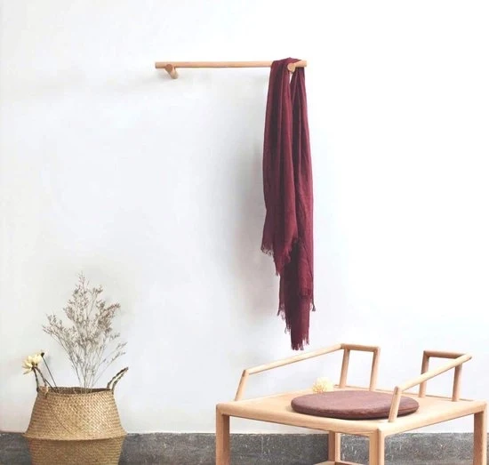 Stang per abbigliamento minimalista - multifunzionale e moderna - 1 pezzo - legno di faggio - 60x10 cm