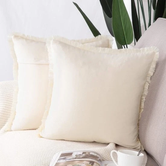 Set di cuscini di copertura morbidi - confortevole e stile - set da 2 - 100% polyester suède