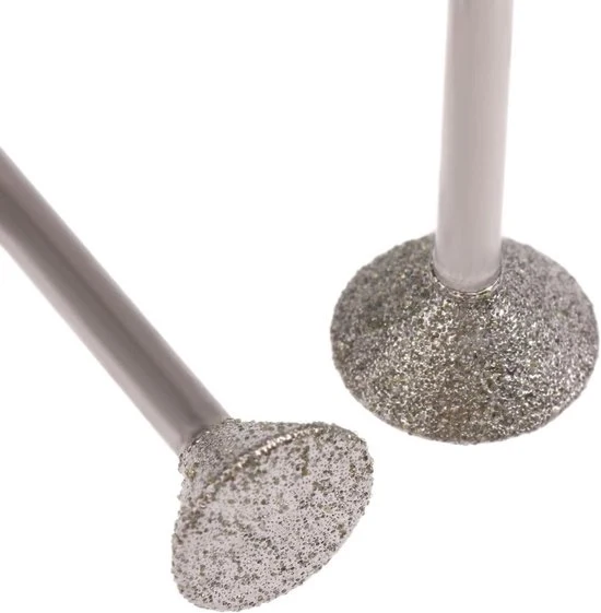 Set di Affilatura e Foratura a Diamante - 10 Pezzi per Ceramica Vetro e Metallo 3 x 10mm (60 Grit)