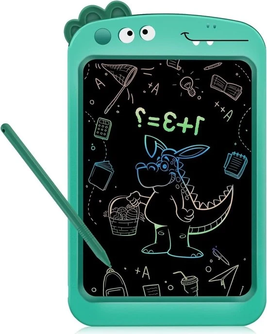 Tavolo da disegno LCD per bambini 3-6 anni, dimensioni 215 cm, tavolo da disegno per bambini con design colorato, tover tavolo da disegno con dinosauro, giocattolo per bambini, ideale per Natale