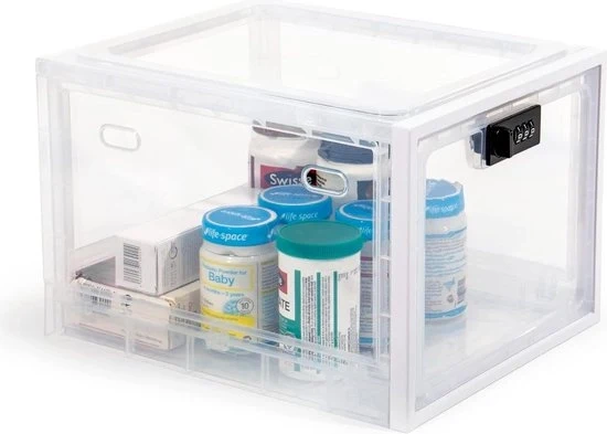 Cassa di sicurezza per telefono - Cassa di sicurezza per telefono - Box di focus - Con chiusura a cifre - Cassaforte per telefono - Prigione per telefono - Bianca - Must have per non essere più distratto!