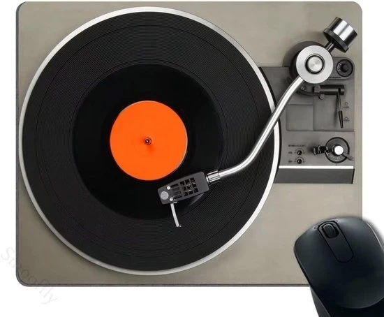 Muismat per Giocattoli Retro Vintage in Vinile - Superficie Liscia - 1 pezzo - 24,13 x 20,01 cm - Gomma