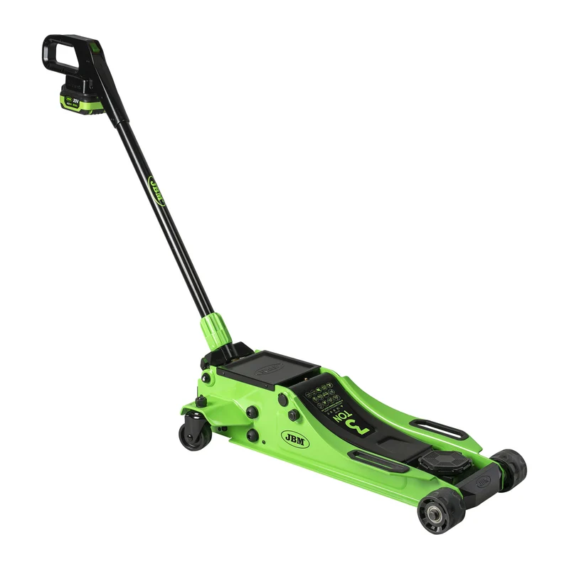 CRIC IDRAULICO A CARRELLO 3T A PROFILO BASSO A BATTERIA 60065 JBM