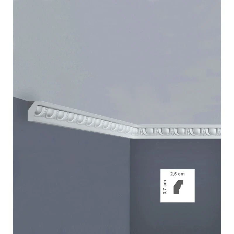 Cornice Decorativa EP4L in Polistirene per Soffitti | Bovelacci -5pz