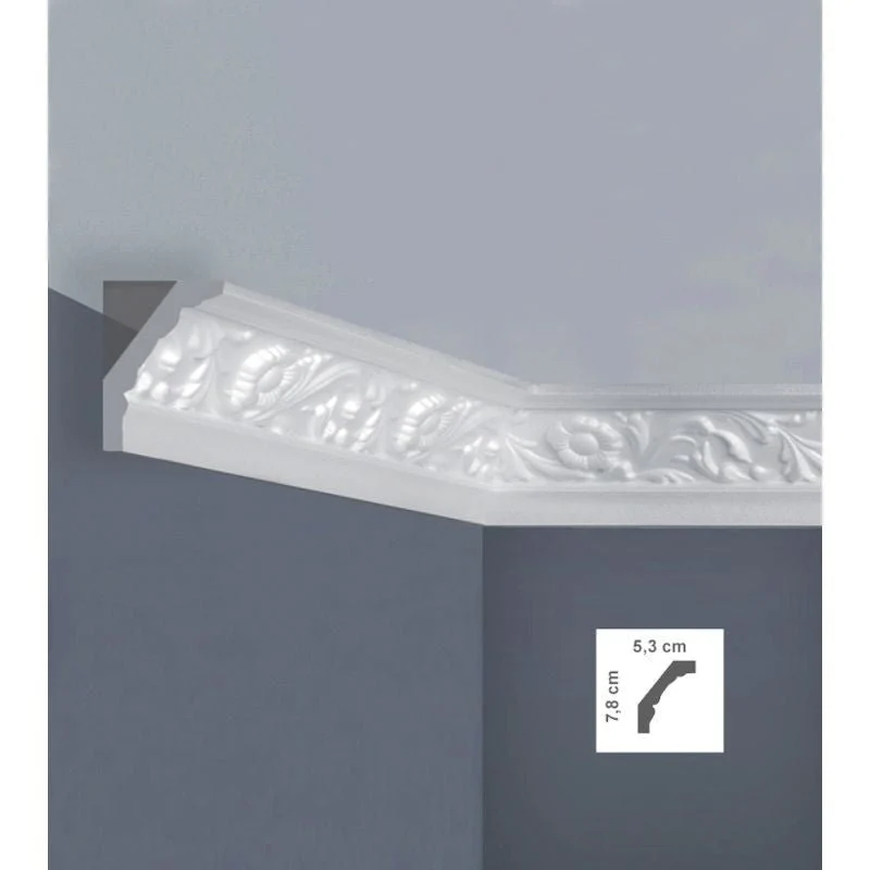 Cornice Decorativa EP5L in Polistirene per Soffitti | Bovelacci -5pz