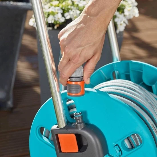 Carrello per giardino - 20 m tubo classico 13 - in scatola Tubo per giardino avvolgibile